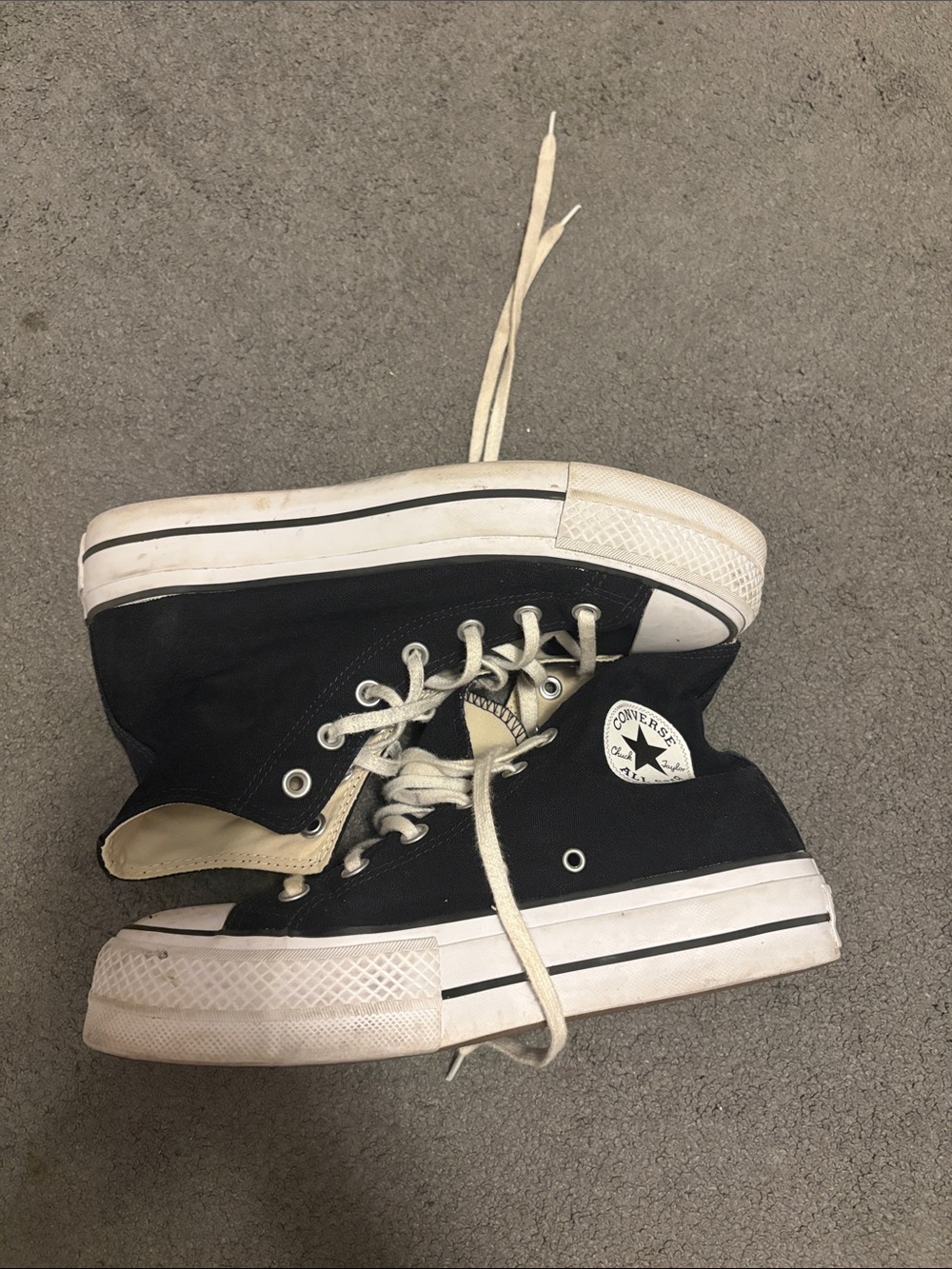 Converse Black High-Top Platform Sneakers